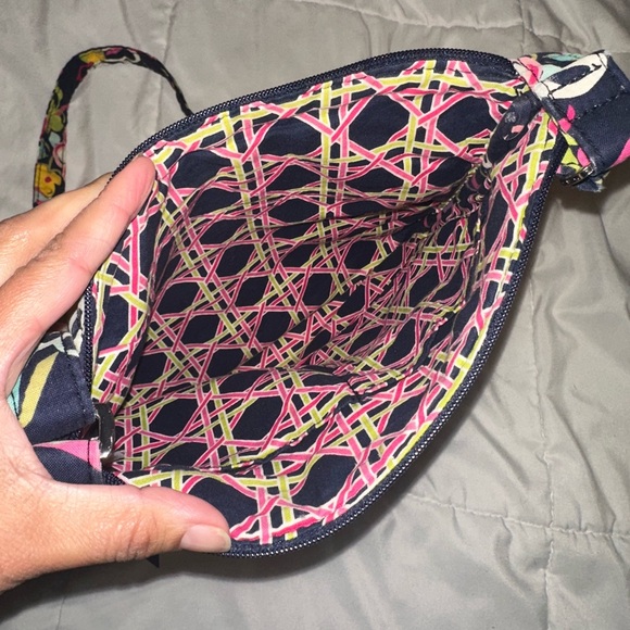 Vera Bradley Crossbody Navy with Floral & Butterfly Print Cross Body Bag - Picture 3 of 5